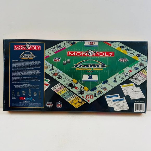 Vintage Monopoly St Louis Rams Champions Edition Super Bowl 2000 New Sealed - Picture 4 of 7